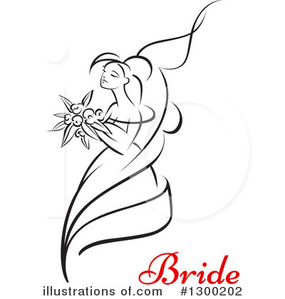 Royalty-Free (RF) Bride Clipart Illustration by Vector Tradition SM - Stock Sample #1300202