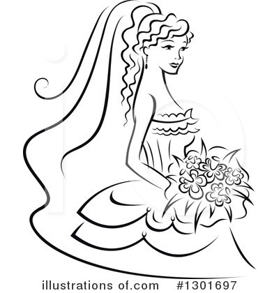 Royalty-Free (RF) Bride Clipart Illustration by Vector Tradition SM - Stock Sample #1301697