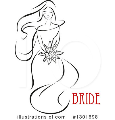 Royalty-Free (RF) Bride Clipart Illustration by Vector Tradition SM - Stock Sample #1301698
