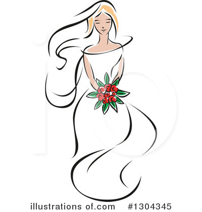 Royalty-Free (RF) Bride Clipart Illustration by Vector Tradition SM - Stock Sample #1304345