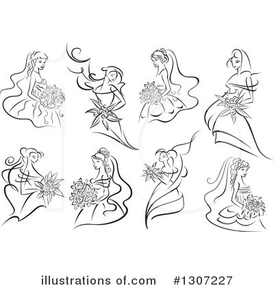 Royalty-Free (RF) Bride Clipart Illustration by Vector Tradition SM - Stock Sample #1307227