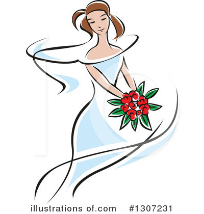 Royalty-Free (RF) Bride Clipart Illustration by Vector Tradition SM - Stock Sample #1307231