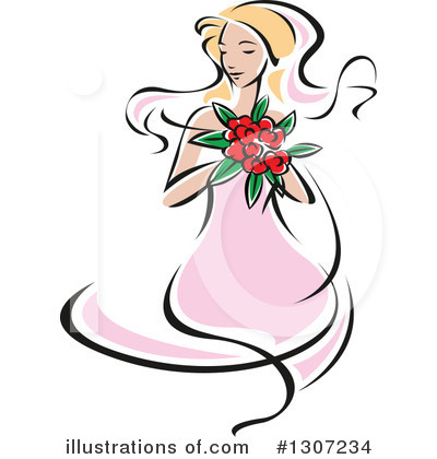 Bride Clipart #1307234 by Vector Tradition SM