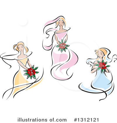 Royalty-Free (RF) Bride Clipart Illustration by Vector Tradition SM - Stock Sample #1312121