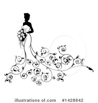 Royalty-Free (RF) Bride Clipart Illustration by AtStockIllustration - Stock Sample #1428842