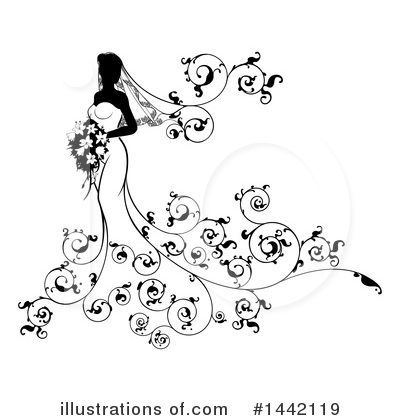 Royalty-Free (RF) Bride Clipart Illustration by AtStockIllustration - Stock Sample #1442119