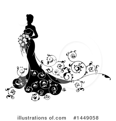 Royalty-Free (RF) Bride Clipart Illustration by AtStockIllustration - Stock Sample #1449058