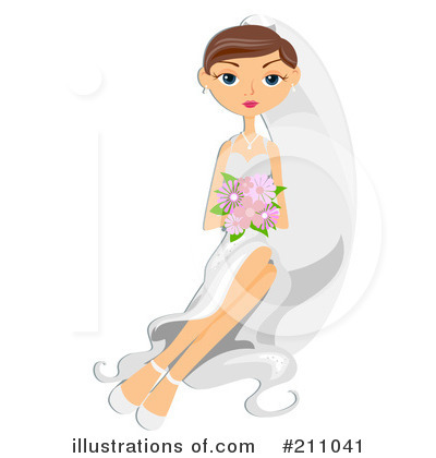 Royalty-Free (RF) Bride Clipart Illustration by BNP Design Studio - Stock Sample #211041