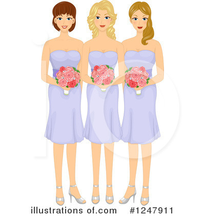Royalty-Free (RF) Bridesmaid Clipart Illustration by BNP Design Studio - Stock Sample #1247911