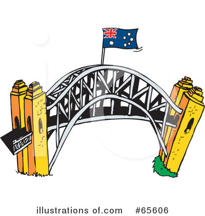 Royalty-Free (RF) Bridge Clipart Illustration by Dennis Holmes Designs - Stock Sample #65606