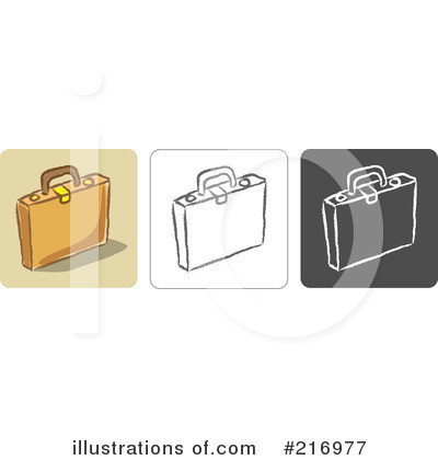 Royalty-Free (RF) Briefcase Clipart Illustration by Qiun - Stock Sample #216977