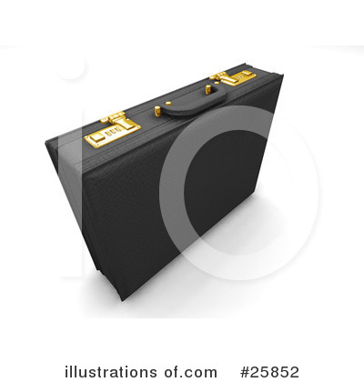 Royalty-Free (RF) Briefcase Clipart Illustration by KJ Pargeter - Stock Sample #25852