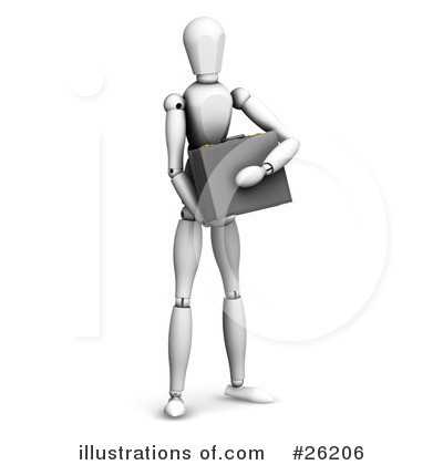 Royalty-Free (RF) Briefcase Clipart Illustration by KJ Pargeter - Stock Sample #26206