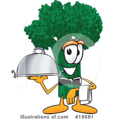 Royalty-Free (RF) Broccoli Character Clipart Illustration by Mascot Junction - Stock Sample #16681