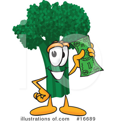 Royalty-Free (RF) Broccoli Character Clipart Illustration by Mascot Junction - Stock Sample #16689