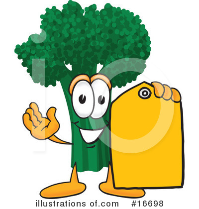 Royalty-Free (RF) Broccoli Character Clipart Illustration by Mascot Junction - Stock Sample #16698