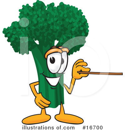 Royalty-Free (RF) Broccoli Character Clipart Illustration by Mascot Junction - Stock Sample #16700