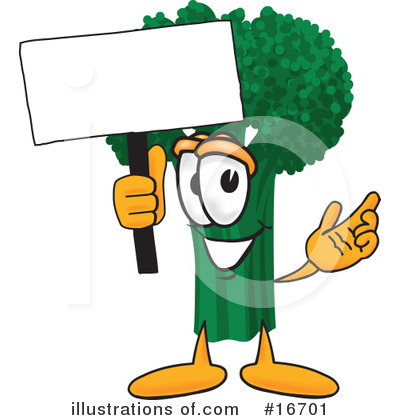 Royalty-Free (RF) Broccoli Character Clipart Illustration by Mascot Junction - Stock Sample #16701