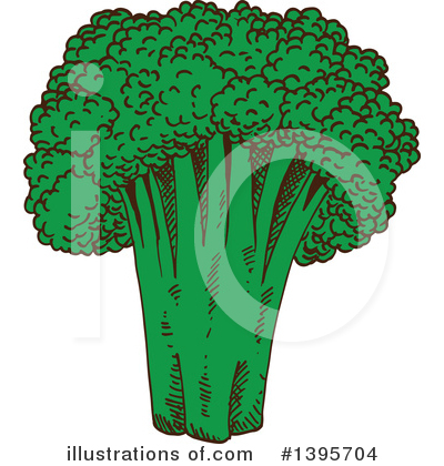 Royalty-Free (RF) Broccoli Clipart Illustration by Vector Tradition SM - Stock Sample #1395704