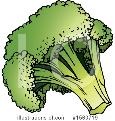 Royalty-Free (RF) Broccoli Clipart Illustration by Lal Perera - Stock Sample #1560719
