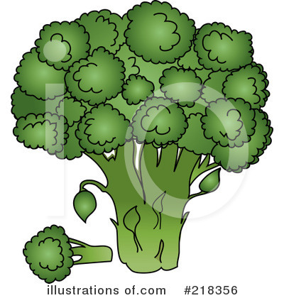 Royalty-Free (RF) Broccoli Clipart Illustration by Pams Clipart - Stock Sample #218356