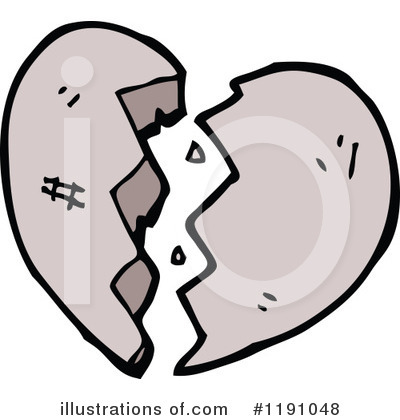Royalty-Free (RF) Broken Heart Clipart Illustration by lineartestpilot - Stock Sample #1191048