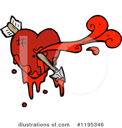 Bloody Heart Clipart #1195346 by lineartestpilot