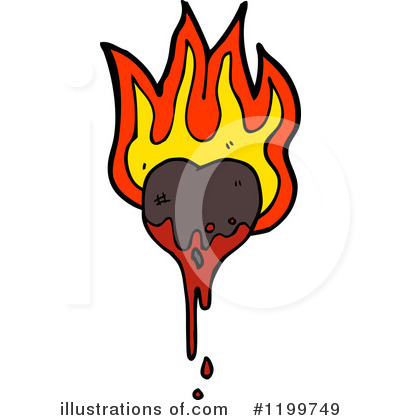 Flaming Heart Clipart #1199749 by lineartestpilot