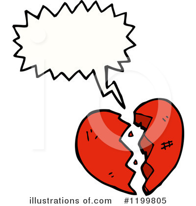 Royalty-Free (RF) Broken Heart Clipart Illustration by lineartestpilot - Stock Sample #1199805