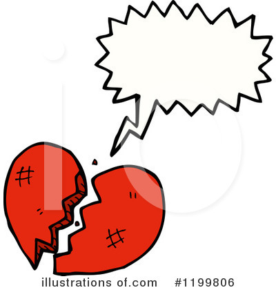Royalty-Free (RF) Broken Heart Clipart Illustration by lineartestpilot - Stock Sample #1199806