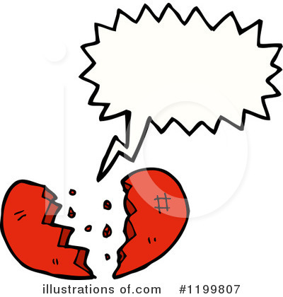 Royalty-Free (RF) Broken Heart Clipart Illustration by lineartestpilot - Stock Sample #1199807
