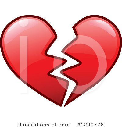 Royalty-Free (RF) Broken Heart Clipart Illustration by yayayoyo - Stock Sample #1290778