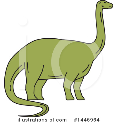 Royalty-Free (RF) Brontosaurus Clipart Illustration by patrimonio - Stock Sample #1446964