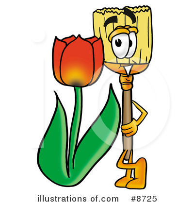 Royalty-Free (RF) Broom Clipart Illustration by Mascot Junction - Stock Sample #8725