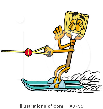 Royalty-Free (RF) Broom Clipart Illustration by Mascot Junction - Stock Sample #8735