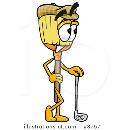 Royalty-Free (RF) Broom Clipart Illustration by Mascot Junction - Stock Sample #8757
