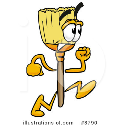 Royalty-Free (RF) Broom Clipart Illustration by Mascot Junction - Stock Sample #8790