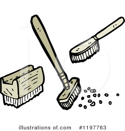 Royalty-Free (RF) Brooms And Brushes Clipart Illustration by lineartestpilot - Stock Sample #1197763