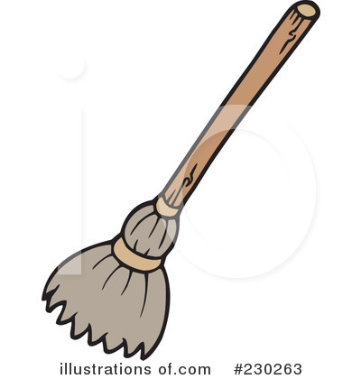 Royalty-Free (RF) Broomstick Clipart Illustration by visekart - Stock Sample #230263