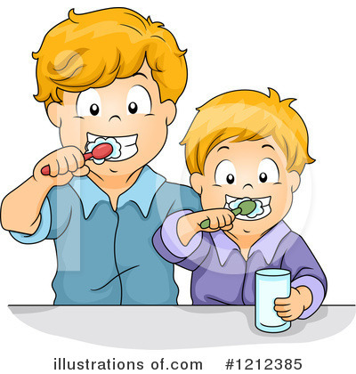 Brushing Teeth Clipart #1212385 by BNP Design Studio