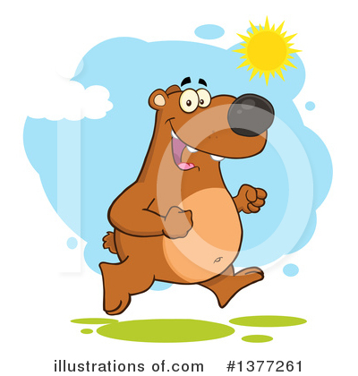 Royalty-Free (RF) Brown Bear Clipart Illustration by Hit Toon - Stock Sample #1377261