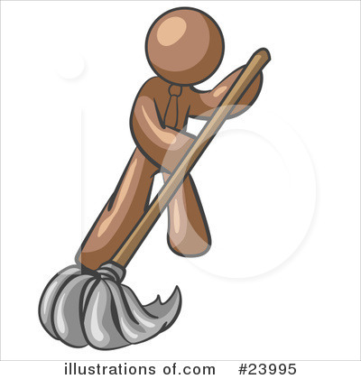 Mopping Clipart #23995 by Leo Blanchette