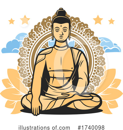 Royalty-Free (RF) Buddhism Clipart Illustration by Vector Tradition SM - Stock Sample #1740098