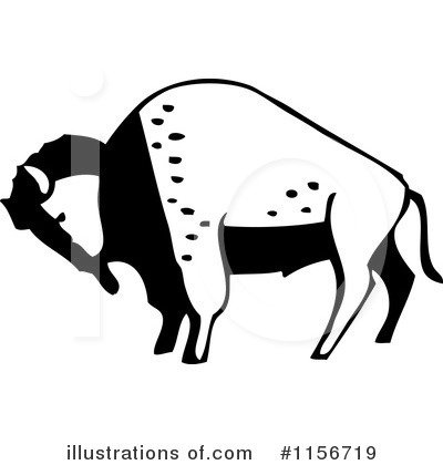 Royalty-Free (RF) Buffalo Clipart Illustration by BestVector - Stock Sample #1156719