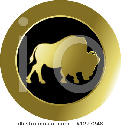Royalty-Free (RF) Buffalo Clipart Illustration by Lal Perera - Stock Sample #1277248