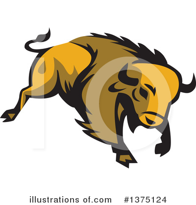 Royalty-Free (RF) Buffalo Clipart Illustration by patrimonio - Stock Sample #1375124