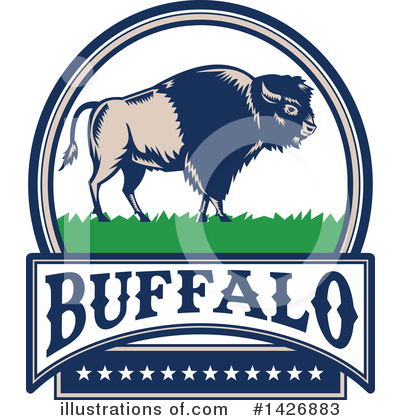Royalty-Free (RF) Buffalo Clipart Illustration by patrimonio - Stock Sample #1426883