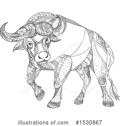 Cape Buffalo Clipart #1530867 by patrimonio
