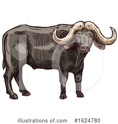 Royalty-Free (RF) Buffalo Clipart Illustration by Vector Tradition SM - Stock Sample #1624780