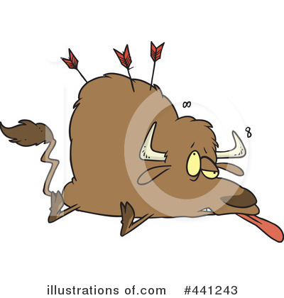 Royalty-Free (RF) Buffalo Clipart Illustration by toonaday - Stock Sample #441243